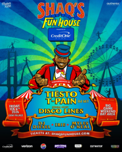 Shaquille O’Neal Brings 8th Annual Shaq’s Fun House Presented by Credit One Bank to San Francisco for Big Game Weekend